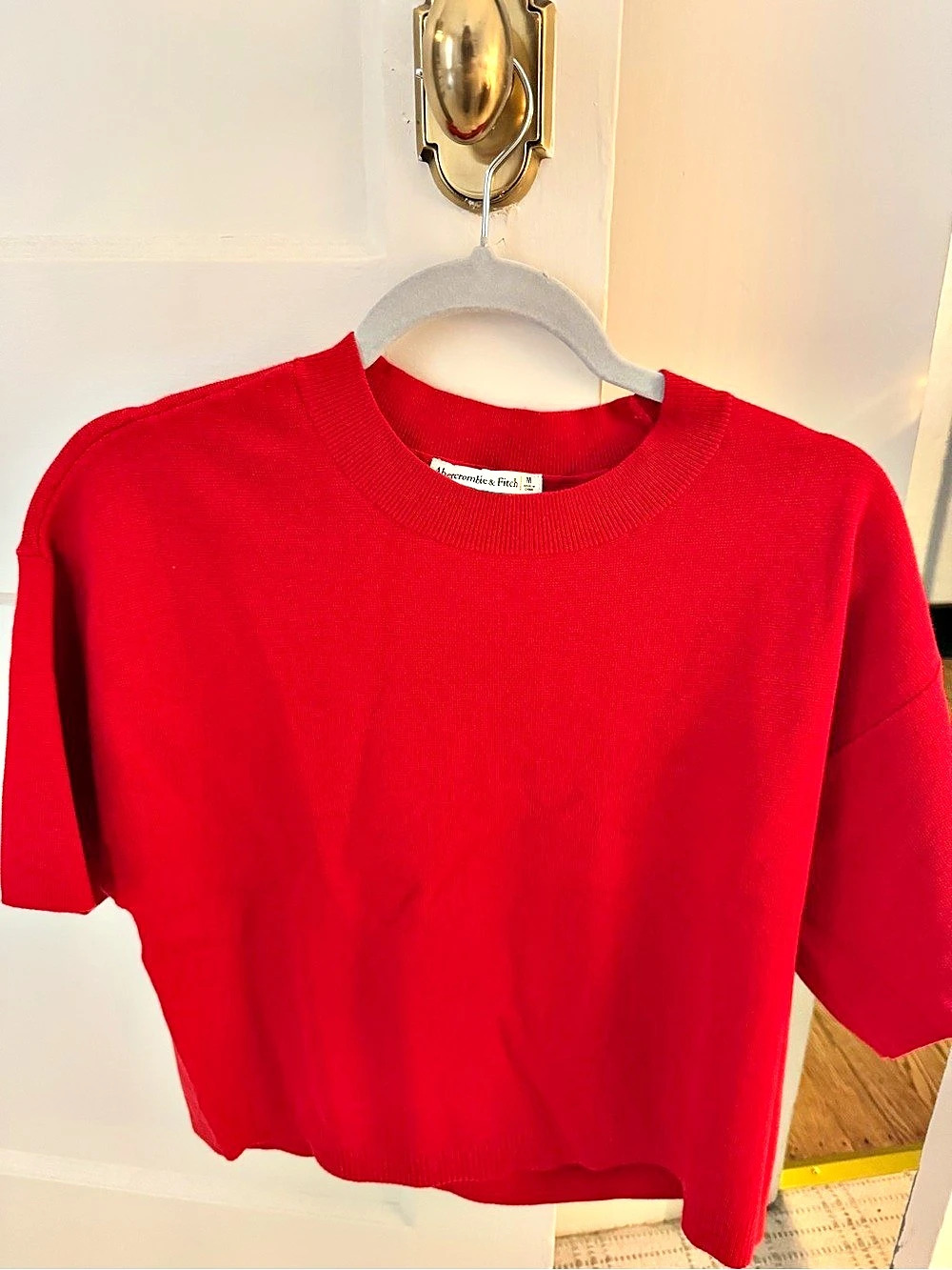 Abercrombie & Fitch Red LuxeLoft sweater tee